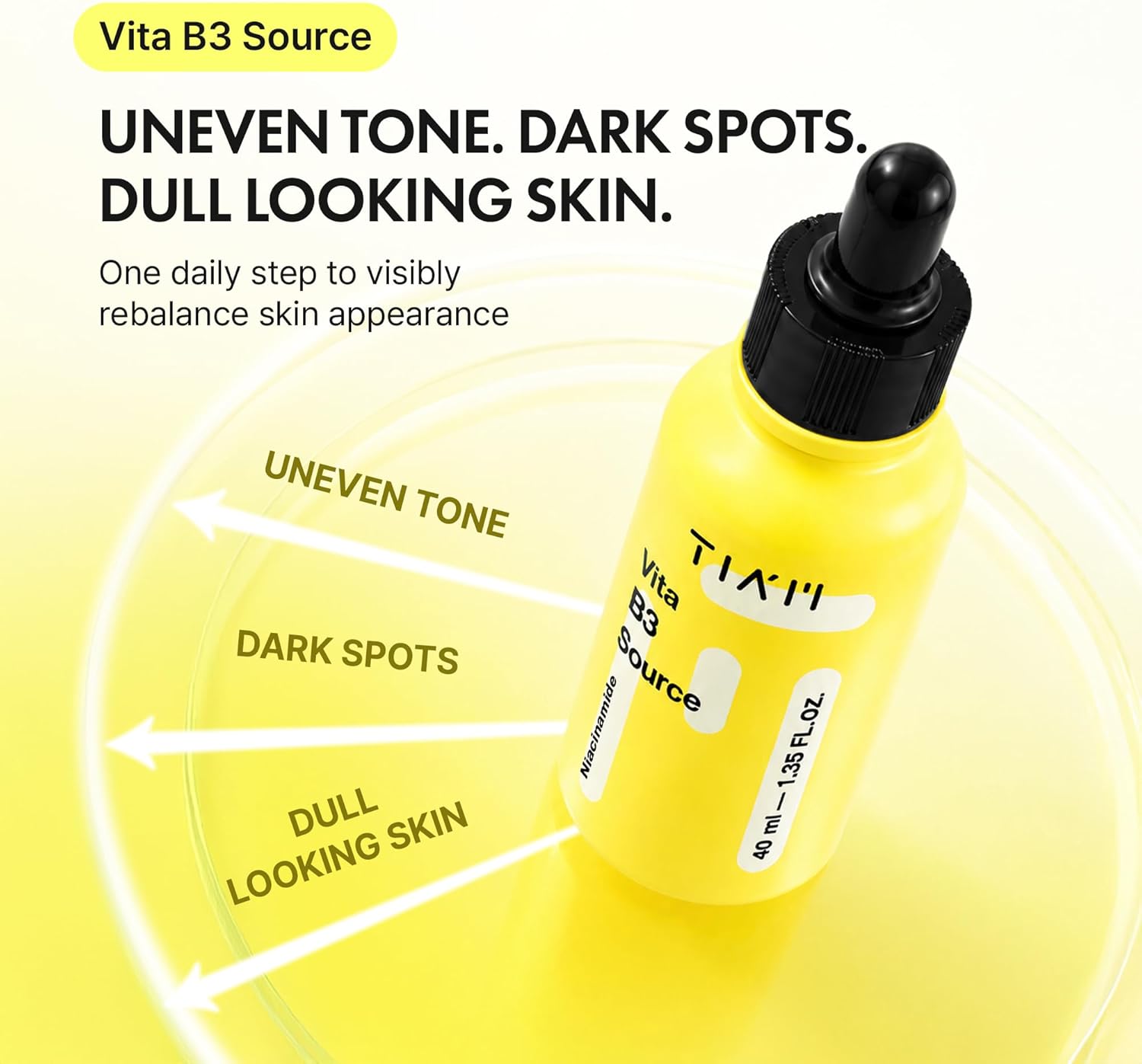 Vita B3 Source | Korean Skincare Serum W/Niacinamide & Alpha Arbutin | Face Moisturiser Niacinamide Serum | Skin Brightening Serum Face Care | Serums Skincare Products (Pack of 1, 1.35 Fl. Oz.)