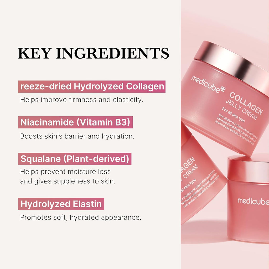 Collagen Glass Skin Duo: Age-R Booster Pro Black and Collagen Jelly Cream 110Ml (3.71 Fl.Oz) | for Radiant and Firmer-Looking Glow | At-Home Care