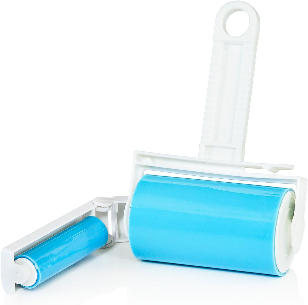 Silicone Lint Rollers Twin Set | Large Lint Remover and Travel Lint Remover | Pet Hair Remover | Handheld Sticky Silicone Dust Wiper Washable and Reusable for Clothes | Lint Removers for Clothes