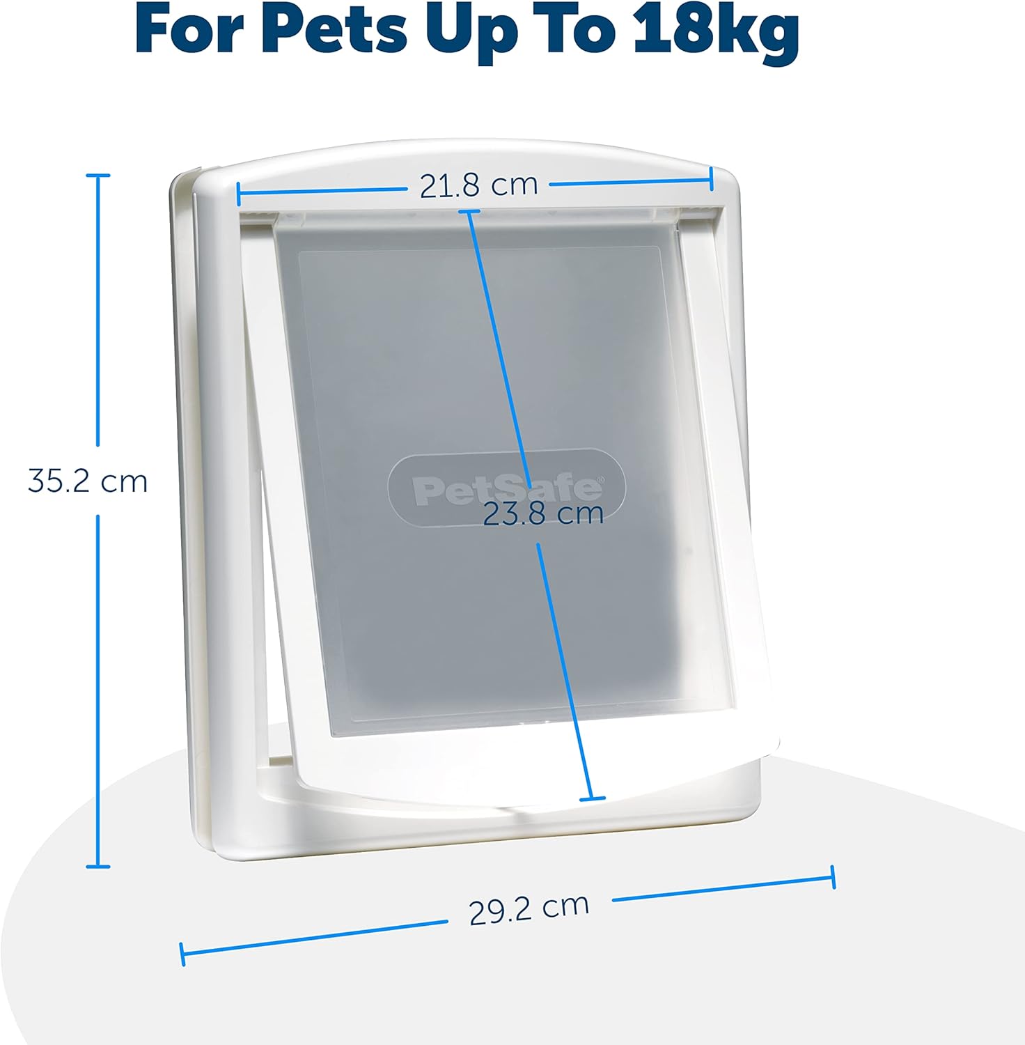 PetSafe Original 2 Way Pet Door - Manual Lock, Durable Frame, Multiple Colours - Medium, White